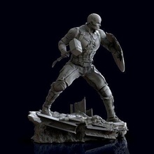 Capitano America statua Stampa pronto 3d modello cheriloyet 3d print model - Mito3D