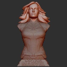 capitán maravilla busto impresión Listo 3d modelo henna adicional 3d print model - Mito3D