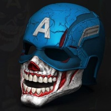captain zombie helmet - marvel print ready 3d model blackstar90 3d print model - Mito3D