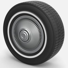 car wheel 6 print ready 3d model 3d print model - Mito3D