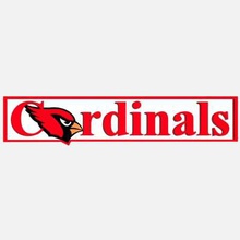 les cardinaux logo bannière prêts à l'impression 3d de modèle plaque indiquant le nom des cardinals l'arizona l'équipe football inséré place en premier imprimé deux couleurs créé l'aide blender, un logiciel modélisation 3d print model - Mito3D