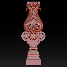 esculpido decoração escadas impressão pronto 3d modelo droga nhat bronzeado 3d print model - Mito3D