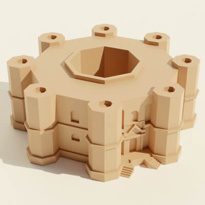 castel del monte 3d impressão modelo leonte 3D print model - Mito3D