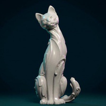 cat figurine print ready 3d model catmeasure units millimeters 5 cm heightwall thickness hollow version 1 mmmesh manifold no holes inverted faces bad contiguous edgeshere two solid blend fbx obj stl file contains object consists 25274 triangular faces2 298566 available formats 3d print model - Mito3D