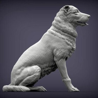 central asiatique berger chien 3d impression modèle alexander3dart 3d print model - Mito3D
