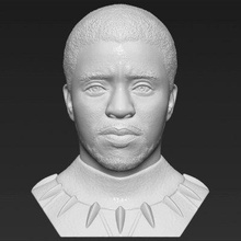 Chad boseman negro pantera busto impresión Listo 3d modelo 3d print model - Mito3D