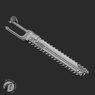 chainsaw sword space marine - fan art 3dprintstorestl 3d print model - Mito3D