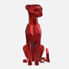 cheetah figurine - print ready 3d model lowpoly 3d print model - Mito3D