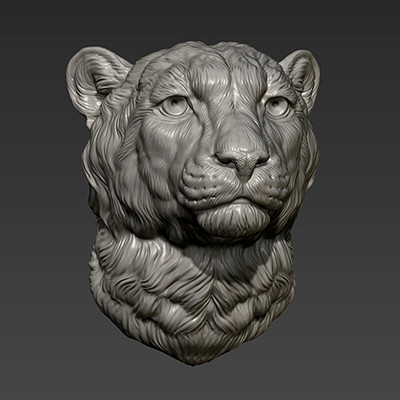 leopardo cabeza busto guninnik81 3D print model - Mito3D