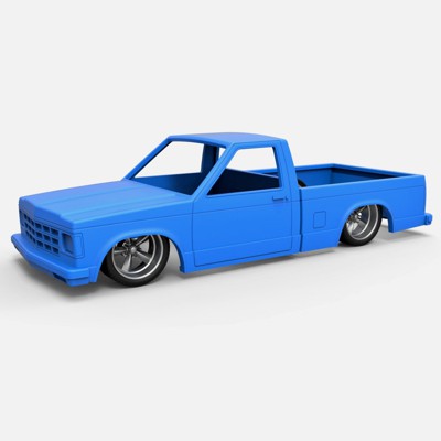 Chevrolet s10 1990 Schale Räder drucken bereit 3d Modell 3D print model - Mito3D