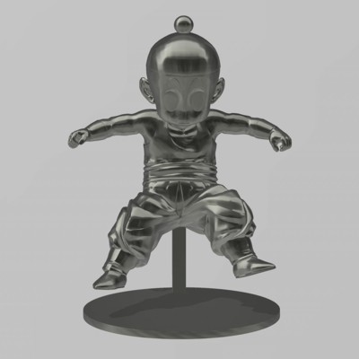 chiaotzu dragon ball print ready 3d model 3D print model - Mito3D