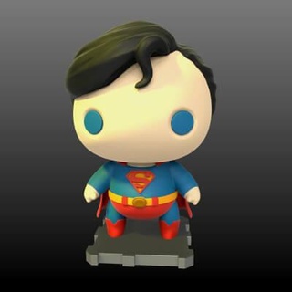 chibi Super homen 3d impressão modelo 3dprintingdesigner 3d print model - Mito3D