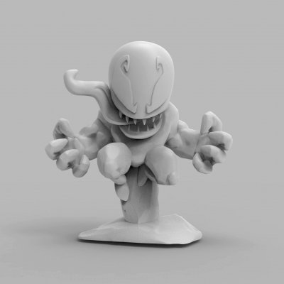 chibi veneno sentado rocas impresión Listo 3d modelo seanguerrez 3D print model - Mito3D