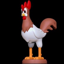 chicken boo - animaniacs print ready 3d model sillytoys 3d print model - Mito3D