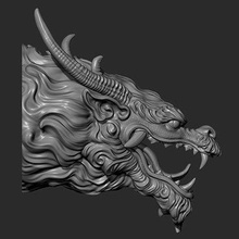 chinese dragon head - print ready 3d model guninnik81 3d print model - Mito3D