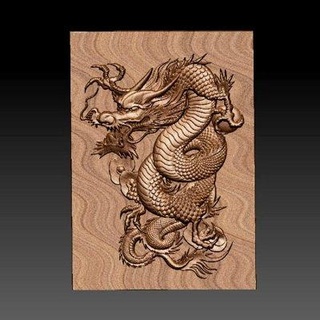 chinese dragon relief - 3d print model cheriloyet 3d print model - Mito3D