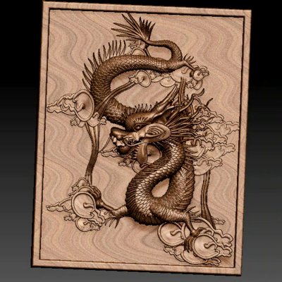 chinese dragon relief 154 - 3d print model cheriloyet 3D print model - Mito3D