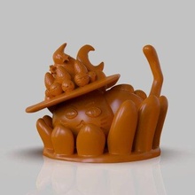 Schoko Sahne Katze Torte drucken bereit 3d Modell 3d print model - Mito3D