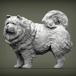 perro chino estatua 3d impresión modelo alexander3dart 3d print model - Mito3D