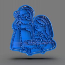 Navidad Galleta cortador natividad impresión Listo 3d modelo 3d print model - Mito3D