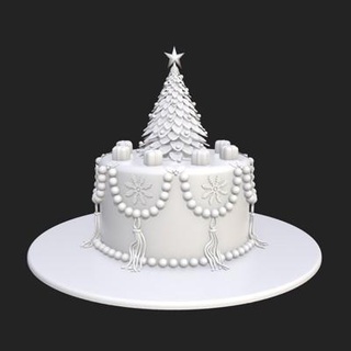 christmas tree cake - 3d print model get dead entertainment 3d print model - Mito3D
