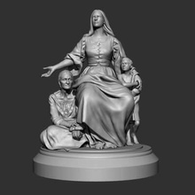 chiesa statua pronto per la stampa del modello 3d di donna scultura 3d print model - Mito3D