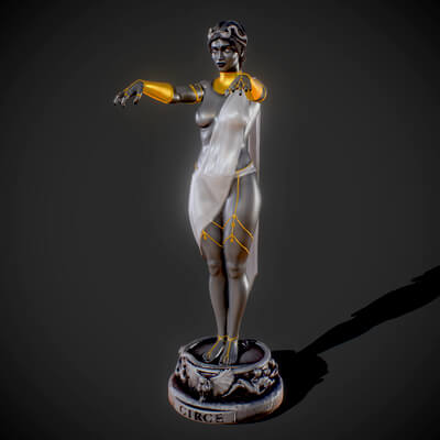 Circe estátua Igreja deusa 3d impressão modelo adminpievejumps 3D print model - Mito3D