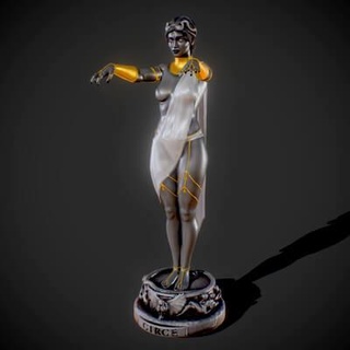 Circe estátua Igreja deusa 3d impressão modelo adminpievejumps 3d print model - Mito3D