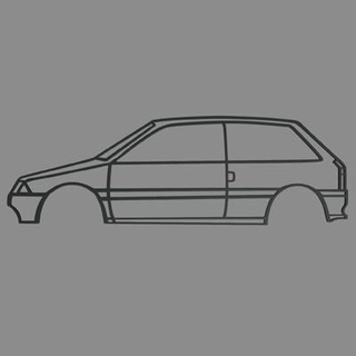 Citroën ax mur silhouette 3d impression modèle viperjr3d 3d print model - Mito3D