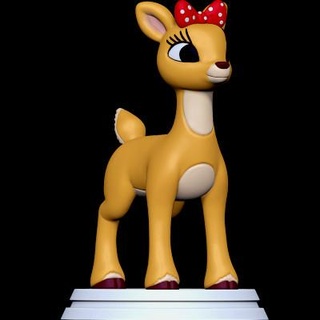 clarice - rudolph red nosed reindeer sillytoys 3d print model - Mito3D