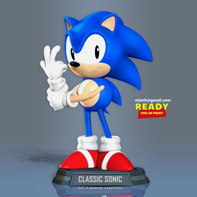 Sonic The Hedgehog 2 - 3D Print Model by Sinh Nguyen