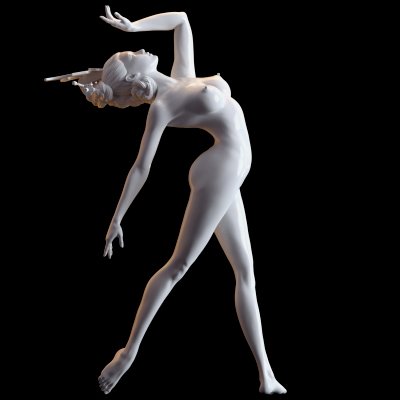 classico femmina ballerino 009 Stampa pronto 3d modello next2020 3D print model - Mito3D