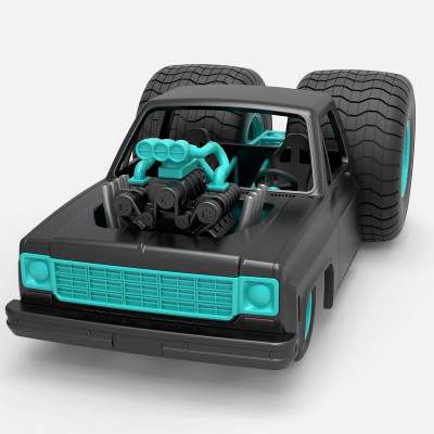 Konzept Dragster LKW 1 25 3d drucken Modell Cosplayartikelrock 3D print model - Mito3D