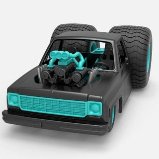 concept dragster truck 1 25 - 3d print model cosplayitemsrock 3d print model - Mito3D