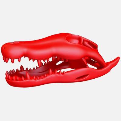 cocodrilo cráneo listo para imprimir en 3d del modelo La impresión 3d-ready modelocomprueba reparado profesional de la softwaremodelo colector estancos sin huecos entre las caras los bordes libres errores imágenes vista previa hace 3ds max, usando v-ray rendernota contiene 2 partes separadas demostrado segunda previatambién ver versión completa otros formatos 3D print model - Mito3D