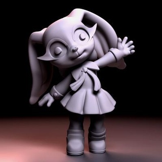 cute bunny baby girl daz4ren 3d print model - Mito3D