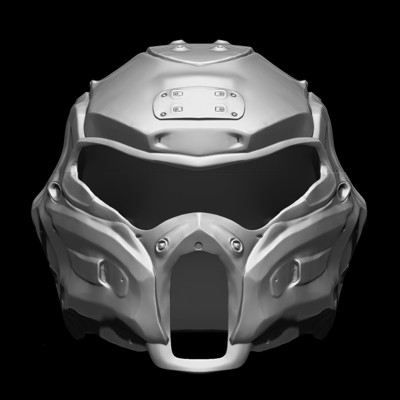 cybermantis custom helmet print ready 3d model 3D print model - Mito3D