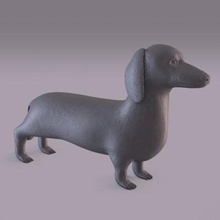 dachshund print ready 3d model 3d print model - Mito3D