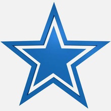 los vaqueros de dallas logotipo fútbol azul listo para imprimir en 3d del modelo la estrella archivo stl 3d print model - Mito3D
