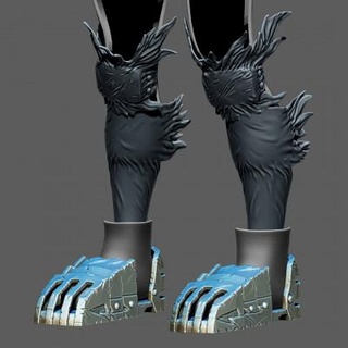 dark deku legs armor suit - hero academia cosplay 3d print model blackstar90 3d print model - Mito3D