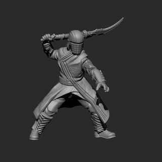 dark warrior scythe - 3d print model 3dprintingdesigner 3d print model - Mito3D