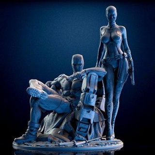 totes Schwimmbad Dame Statue 3d drucken Modell Cheriloyet 3d print model - Mito3D