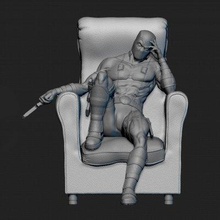 deadpool statue - print ready 3d model cheriloyet 3d print model - Mito3D