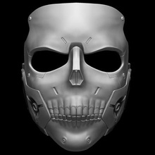 mort échouage mourir homme dur crâne masque impression prêt 3d modèle 3d print model - Mito3D