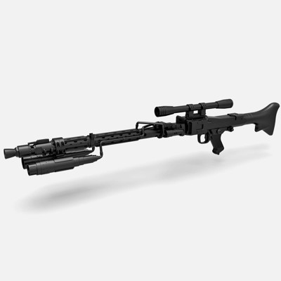 death trooper blaster rifle dlt-19d star wars print ready 3d model 3D print model - Mito3D