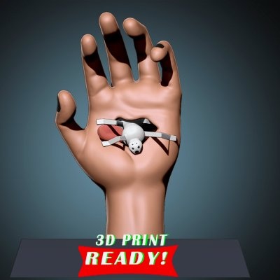 deidara's hand a pedesta - 3d print model by genasabrodil 3d print model - Mito3D