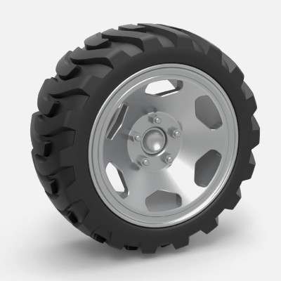 demolition derby rear wheel 1 25 cosplayitemsrock 3D print model - Mito3D