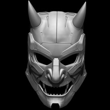 Dämon Cyberoni Maske drucken bereit 3d Modell 3d print model - Mito3D