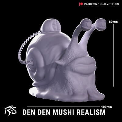 cova mushi morgan 3d impressão 1 peça livre modelos by caneta real 3d print model - Mito3D
