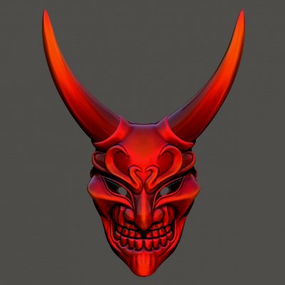 diabo mascarar satanás Hannya impressão pronto 3d modelo 3D print model - Mito3D